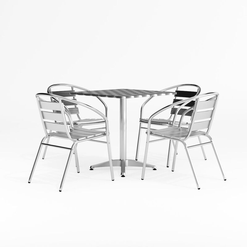 27.5SQ Aluminum Table Set image number 2