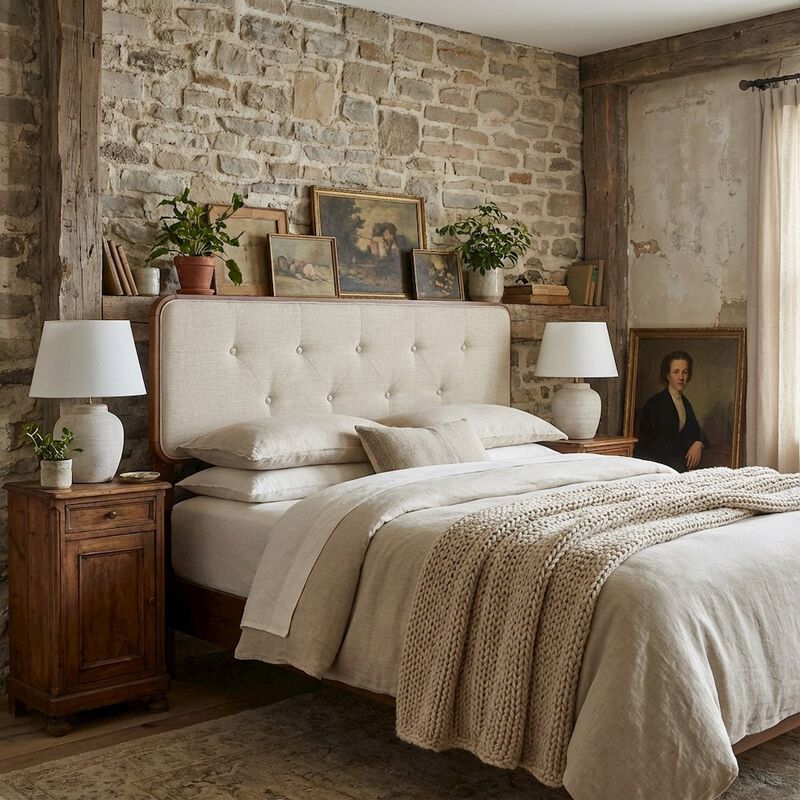 Tufted Queen Headboard in Fabric and Wood with Sturdy Frame and Elegant Design image number 2