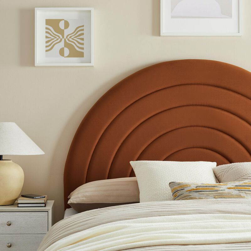 Solana Arched Performance Velvet King Headboard image number 4