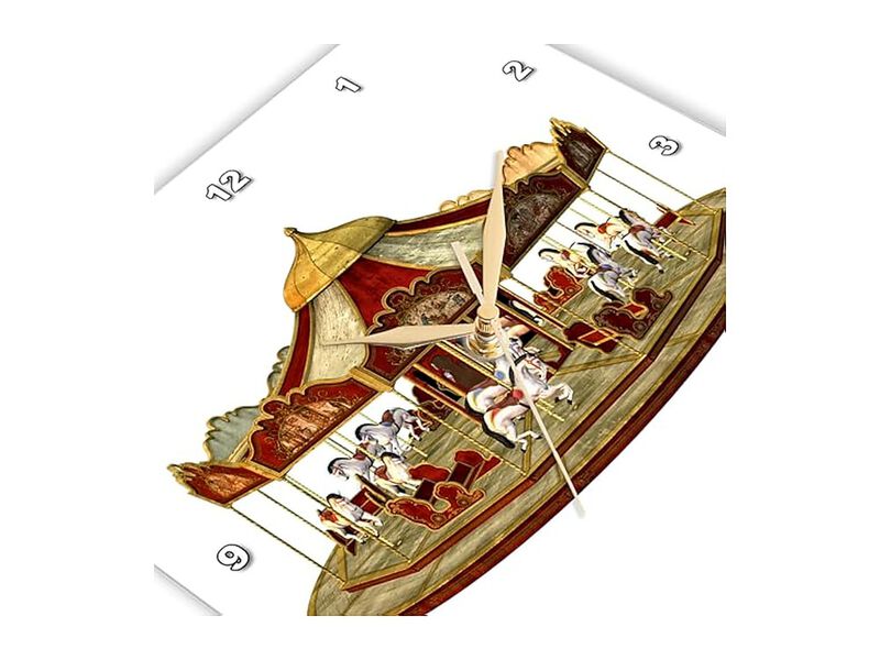 Classic Amusement Park Carousel Wall Clock 10 Inch Home Decor image number 3