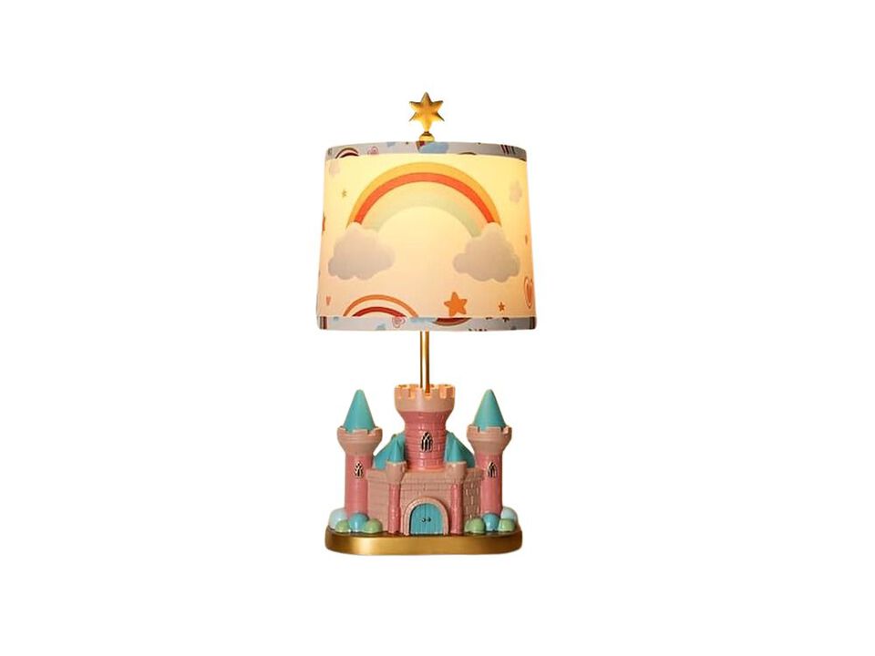 LED Princess Desk Lamp For Bedroom Nightstand Bedside Bulbs Included Pink