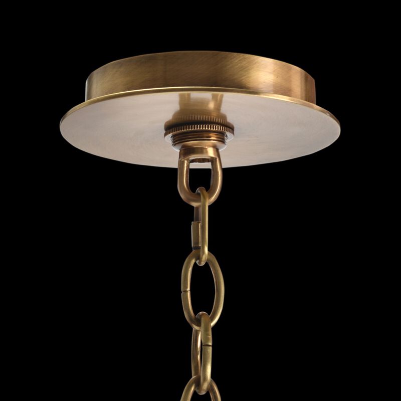 Acrylic And Brass Ten-Light Chandelier