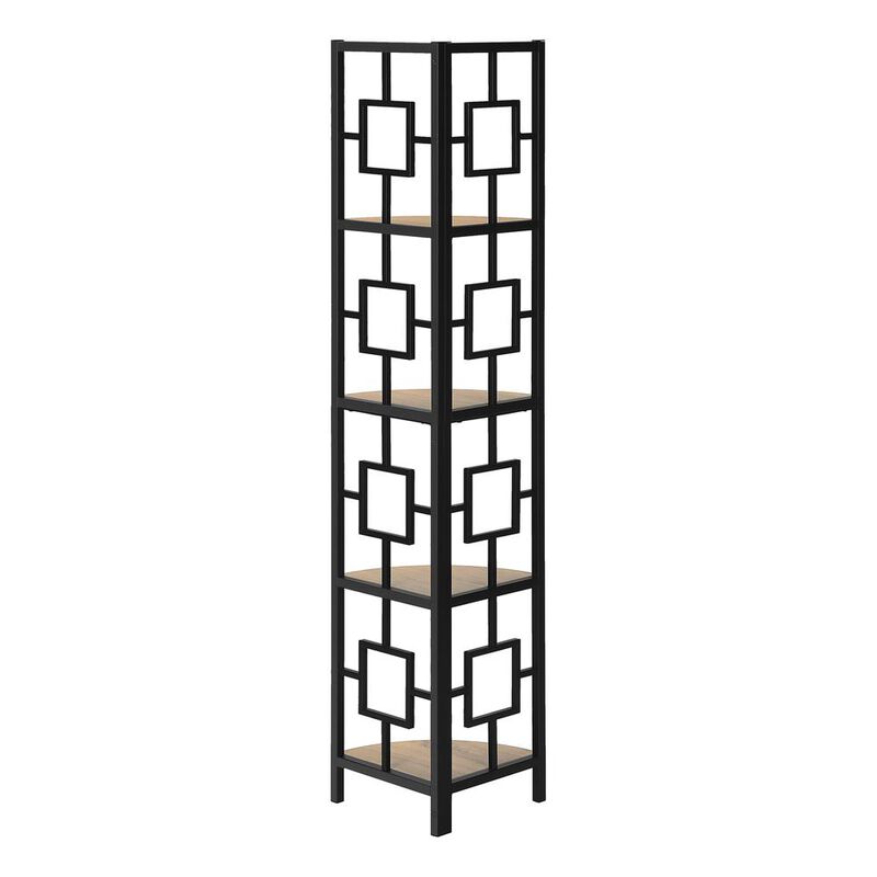 Bookshelf, Bookcase, Etagere, Corner, 4 Tier, 62H, Office, Bedroom