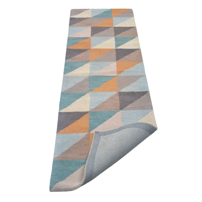 RUGSOTIC CARPETS HAND TUFTED WOOL ECO-FRIENDLY AREA RUGS  - Runner Shape, Size, Geometric Modern Design, High Pile Thick Handmade Area Rugs for Living Room, Bed Room (K00547) image number 5