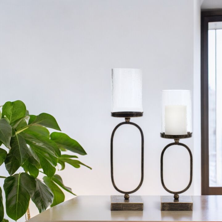 Set of 2 Elegant Candle Holders for Home Décor and Lighting