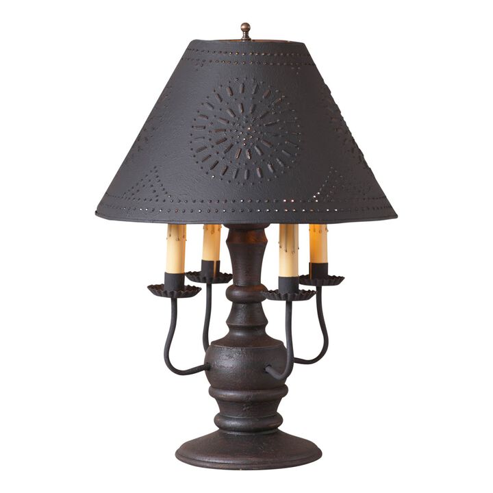 Cedar Creek Lamp In Americana Black With Shade