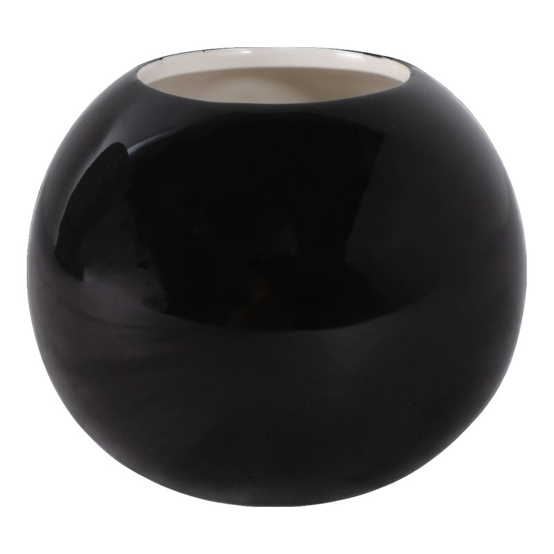 4" 8-ball Pencil Cup, Black/white image number 3