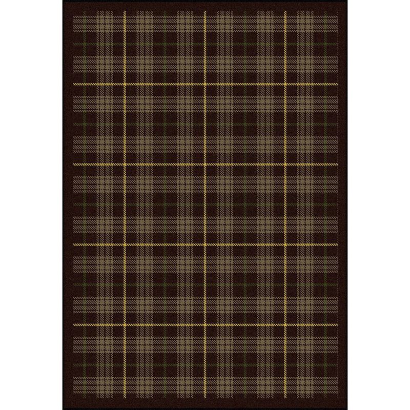 Joy Carpets Kaleidoscope Bit O' Scotch 3'10 x 5'4 Area Rug in Color Bark Brown