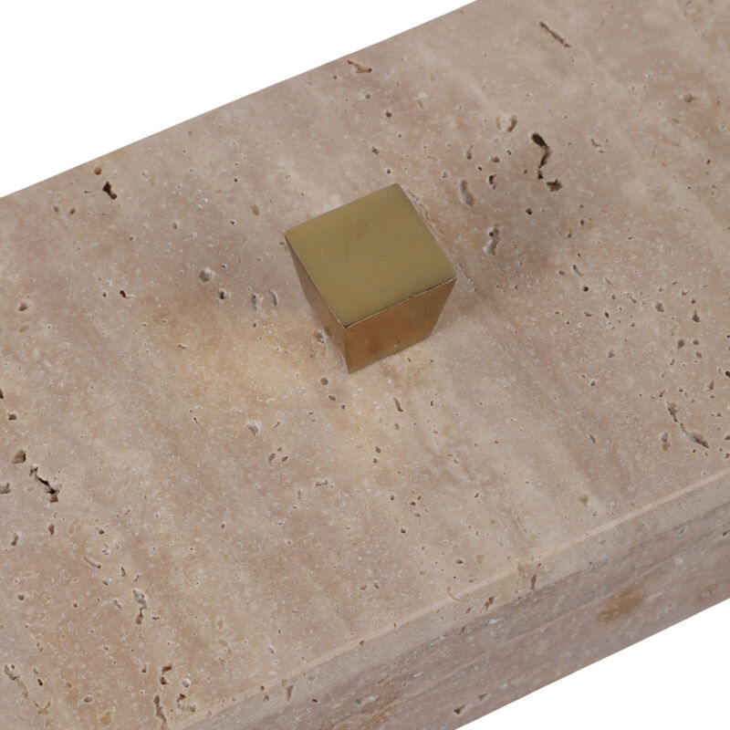 9x5 Travertine Box Gold Knob image number 4