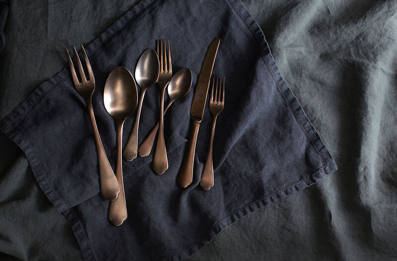 Pewter 20-Piece Flatware Set in Bronze