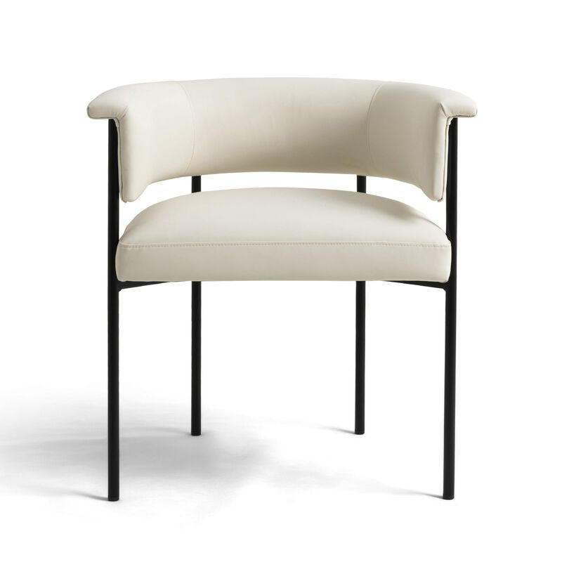 Tov Furniture Taylor Cream Performance Vegan Leather Dining Chair image number 2