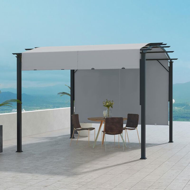 Hivvago Retractable 11' x 11' Outdoor Canopy Pergola image number 6