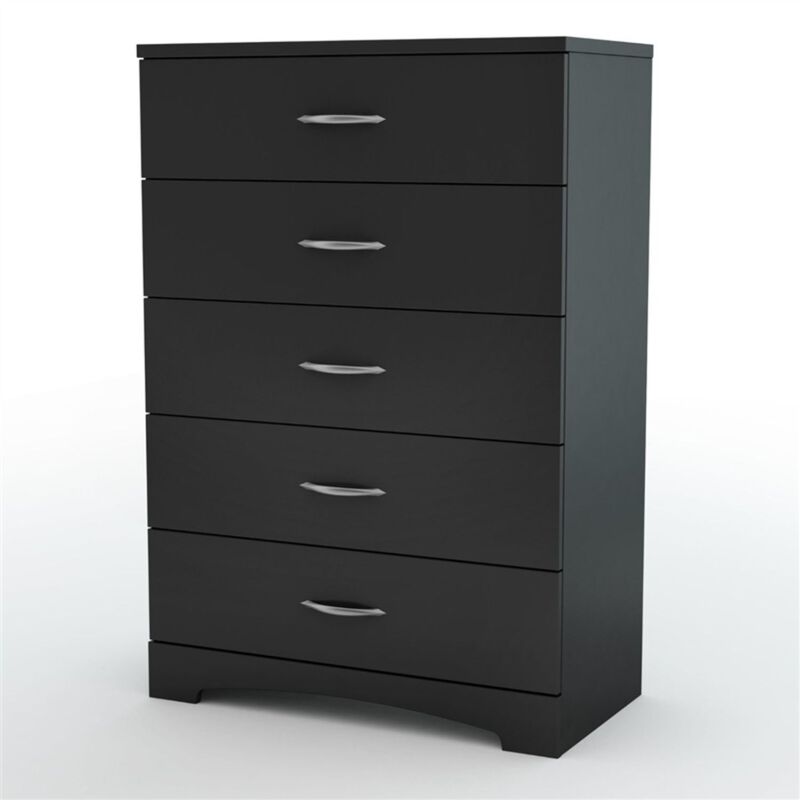 Hivvago Modern 5-Drawer Chest in Black Finish
