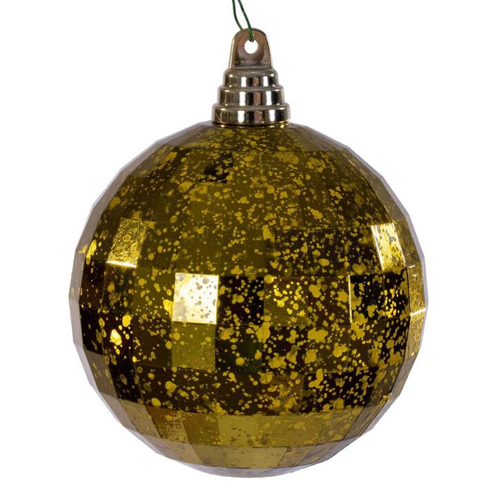 Vickerman 4.75" Olive Mirror Mercury Ornament. It Includes 4 Pieces per Bag.