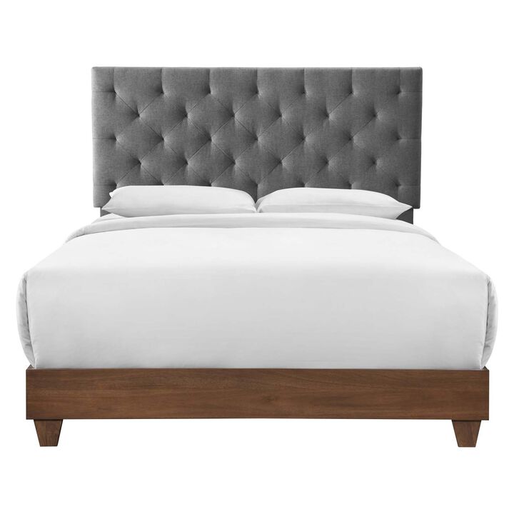 Modway - Rhiannon Diamond Tufted Upholstered Fabric Queen Bed