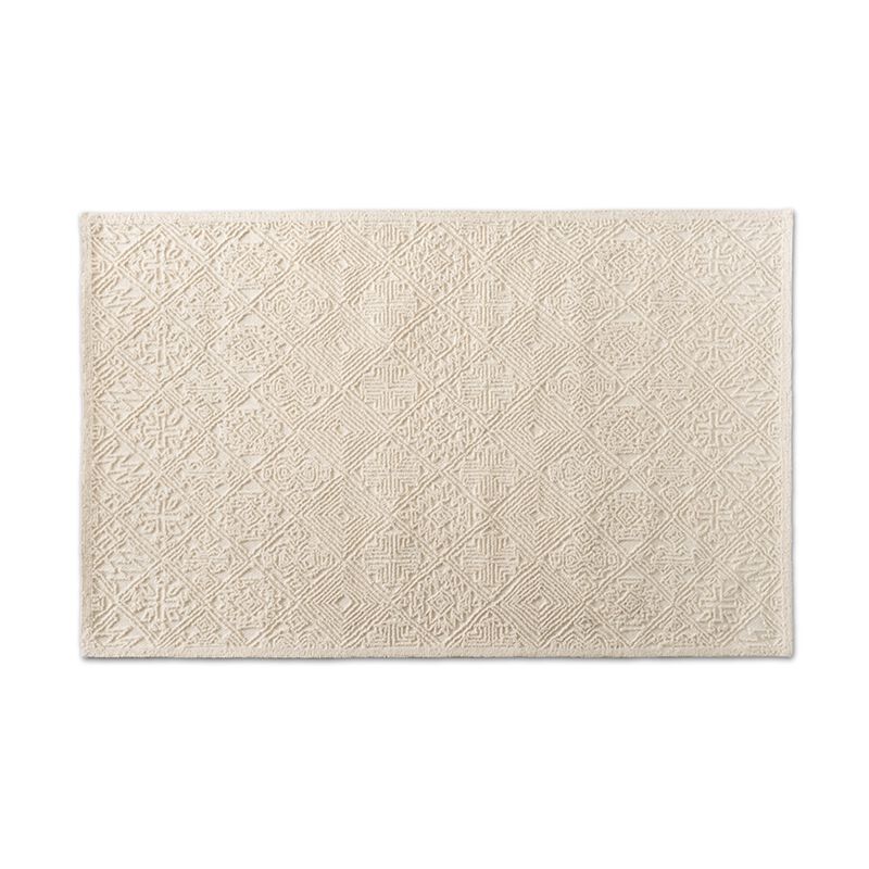 Baxton Studio Meltem Modern and Contemporary Ivory Handwoven Wool Area Rug