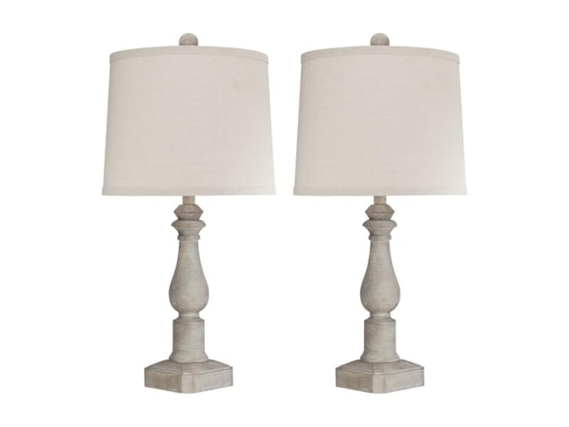 Farmhouse Rustic Traditional Resin Home Decor Lamps Set Of 2 For Living Room image number 1
