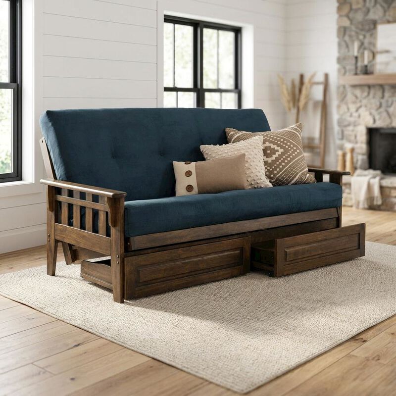 KODIAK Tacoma Frame-Rustic Walnut Finish-Mattress-Storage Drawers image number 6
