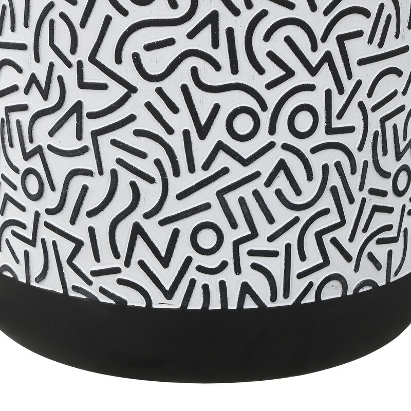 Indi Modern Bohemian Geometric Drum Garden Stool