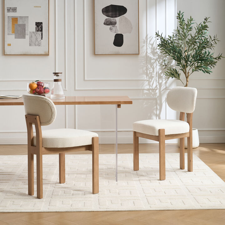Merax Farmhouse Wooden Dining Chairs Set of 2