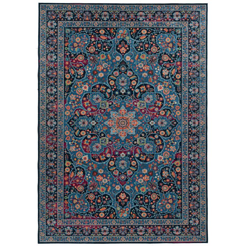 Linon Emerald Grenier Navy & Blue, Rug image number 0