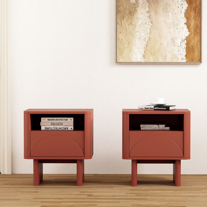 Ella Orange Nightstands (Set of 2)