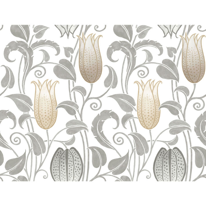 Canterbury Bells Neutral Wallpaper