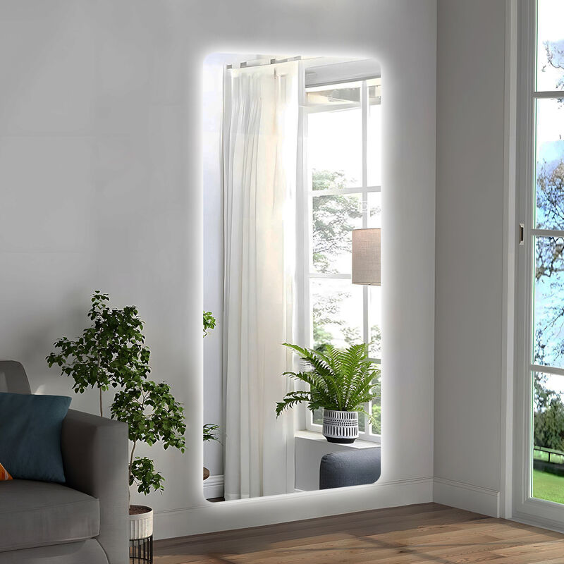 Wall Mounted Full Length Lighted 65" Full Body LED Vanity Mirror image number 3