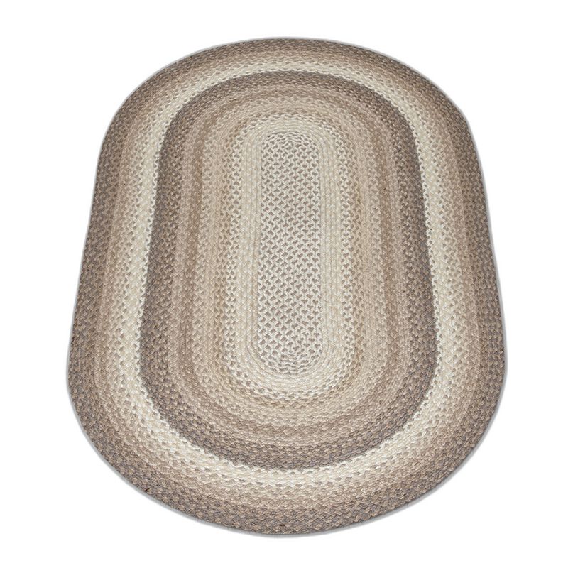 Earth Rugs C-776 Natural Oval Braided Rug 3 Feet X 5 Feet image number 0