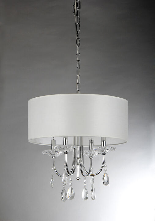 Pasargad Home Bizet Glass Detailed & Polished Chrome Chandelier