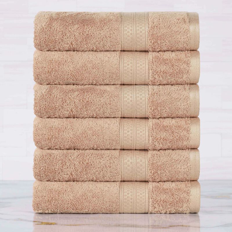 Heavyweight 6 Piece Hand Towel Set with Plush Rayon Blend Fabric image number 1