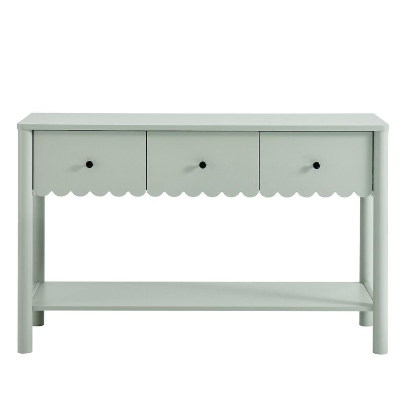 Emmeline 3-Drawer Scalloped Console Table image number 4