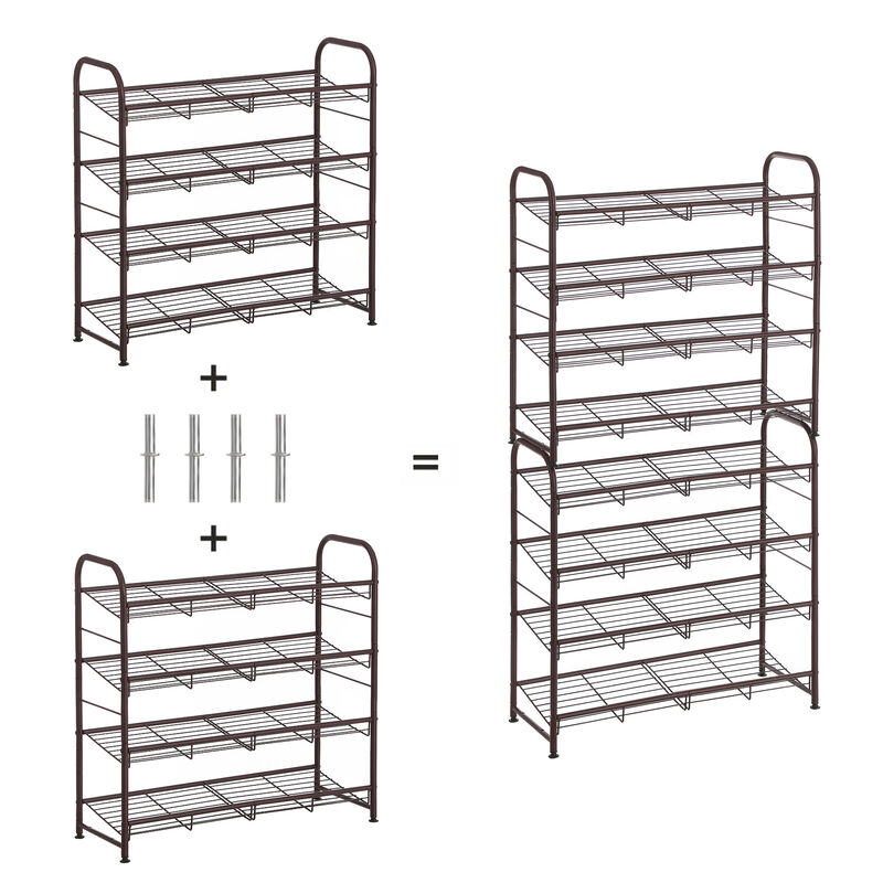 Stackable Shoe Rack - Space-Saving Shoe Organizer for Efficient Storage