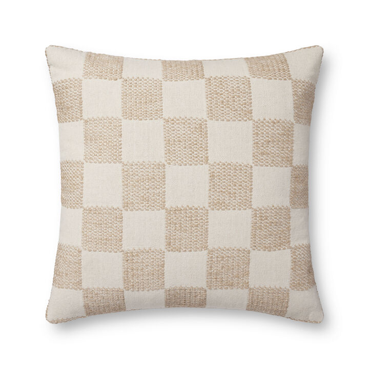 II PLL0123 Beige 22''x22'' Poly Pillow