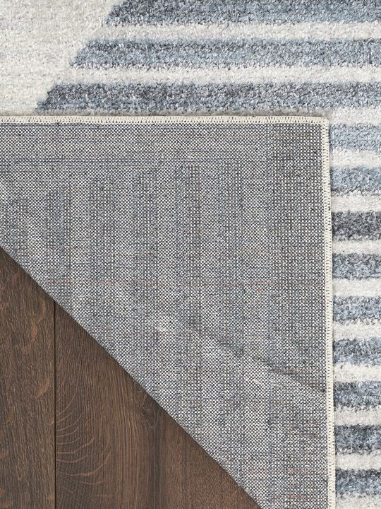 Astra Machine Washable ASW03 Ivory/Blue 4' x 6' Rug