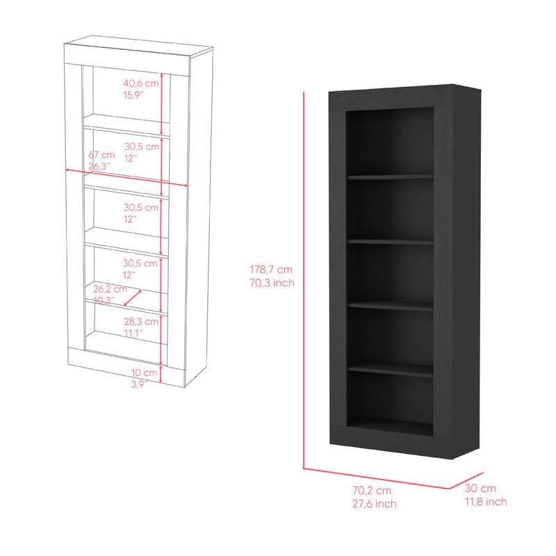 Bookcase Wray, Office, Black