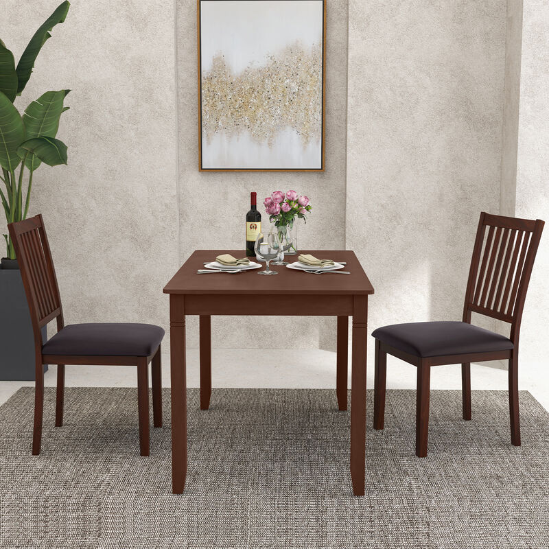 Upholstered Modern Dining Chair Set of 2 with Slanted High Backrest