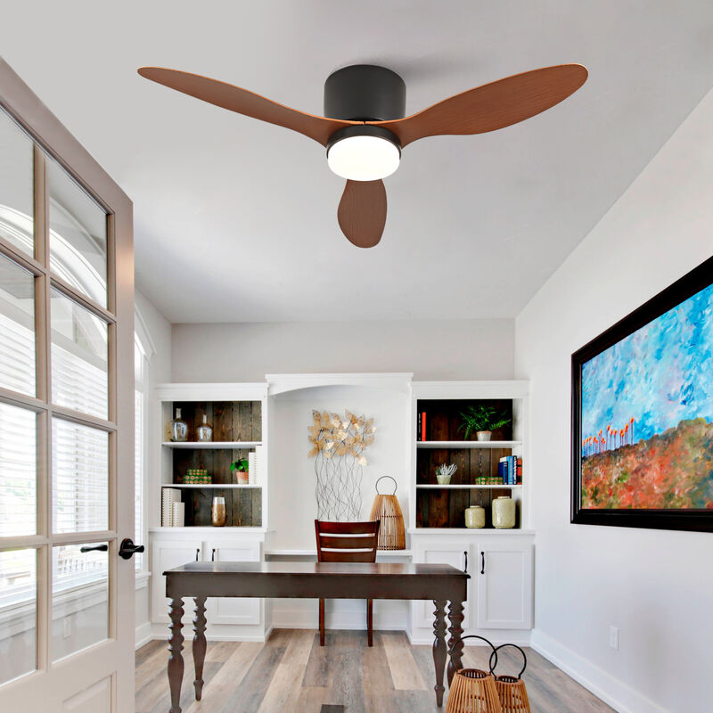 ELEMENT ACE 42 Inch Low Profile Flush Mount Ceiling Fan with Light & Remote Control, Reversible Quiet DC Motor, 6 Speed Settings, Ideal for Indoor & Outdoor Low Ceiling Spaces image number 8