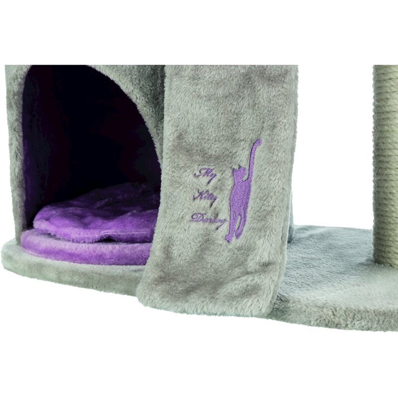 TRIXIE My Kitty Castle Plush Cat Tree, Sisal Scratching Posts, Rustling Fabric image number 7