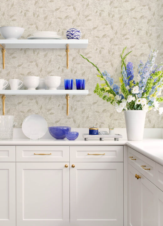 Stonewall Ivory Vine Wallpaper (Set of 2)
