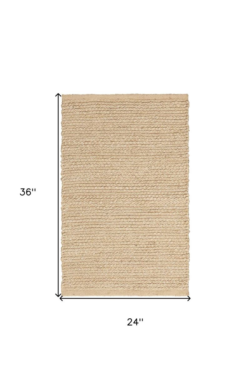 HomeRoots Jute Flatweave Handmade Area Rug image number 2
