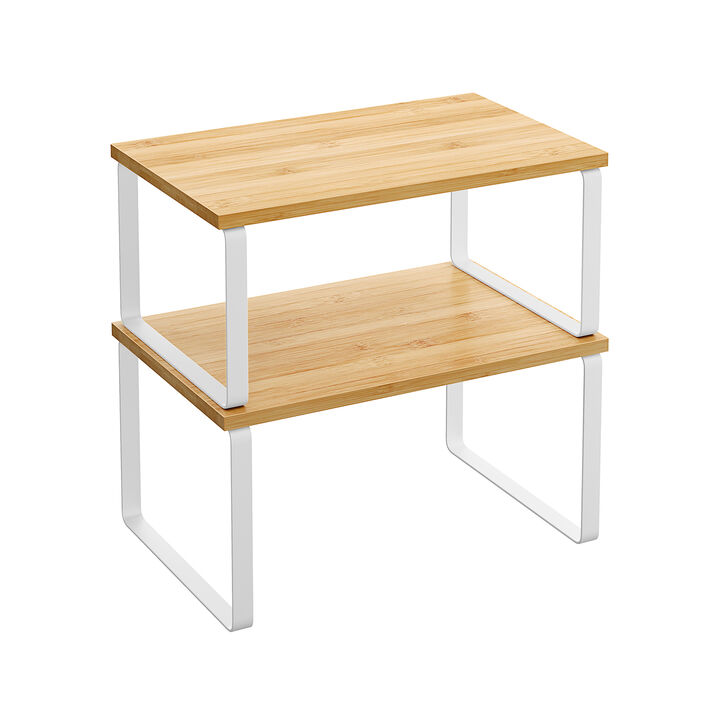 Set of 2 Kitchen Counter Shelves for Efficient Storage and Organization