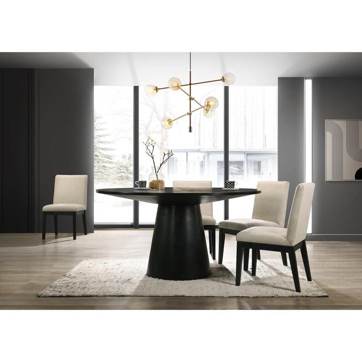 Terra Ebony Black Round Dining Table