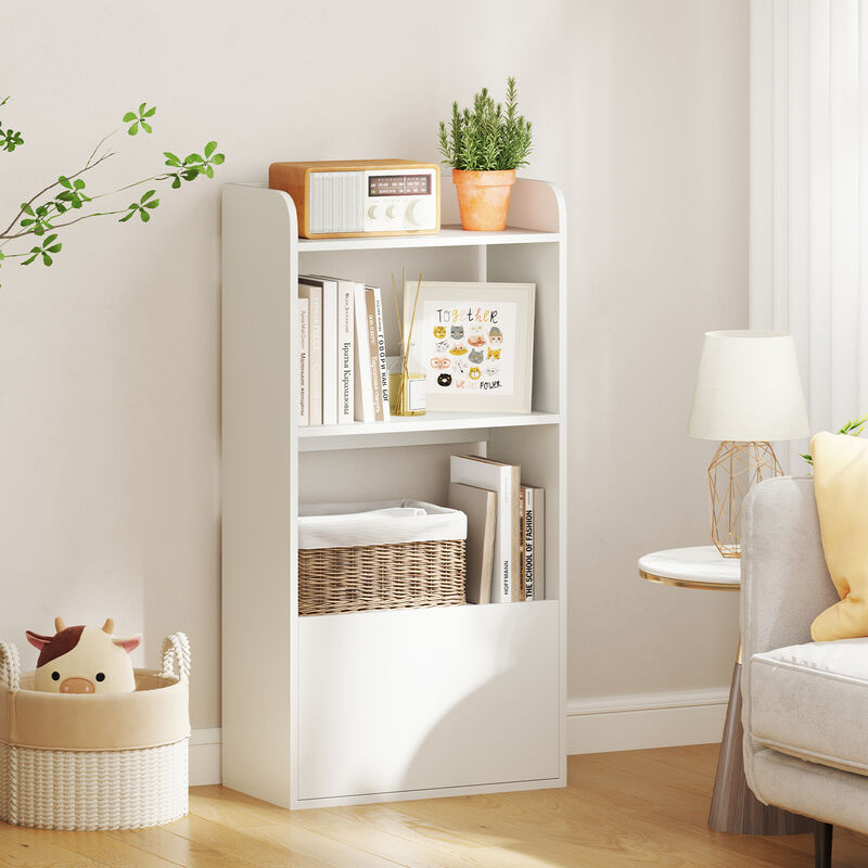 Freestanding 3-Tier Bookcase with Open Shelving for Living Room or Study