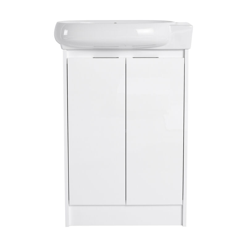 Modern 23" Freestanding Bathroom Vanity with Soft Close Doors and Adjustable Shelf