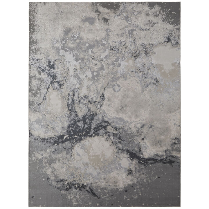 4 x 6 gray Abstract Area Rug