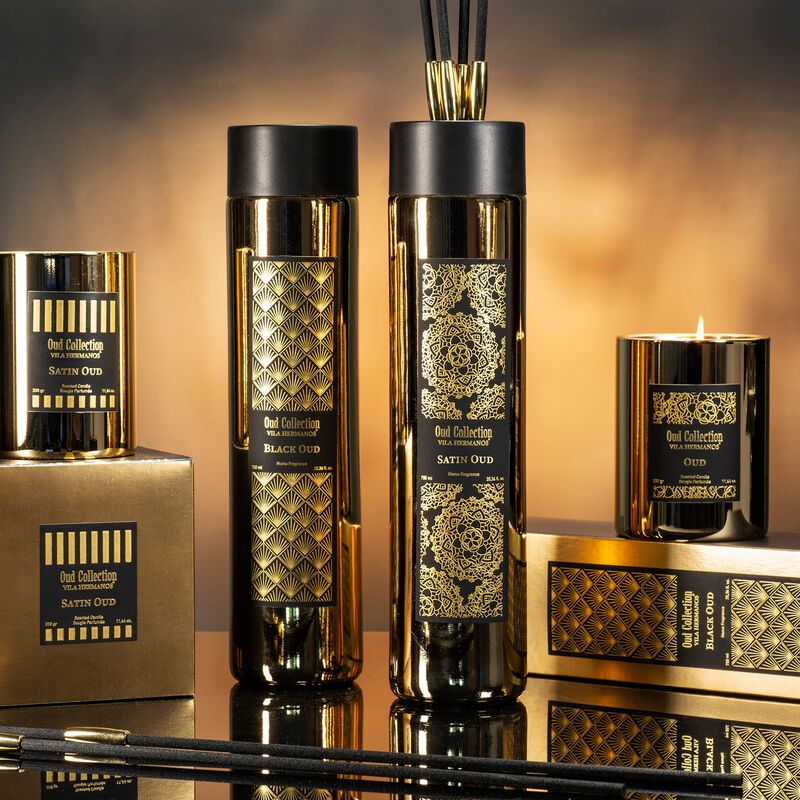 Reed Diffuser OUD COLLECTION 750ml Gold Satin Oud 2.95 diam. x 13.39 in image number 2