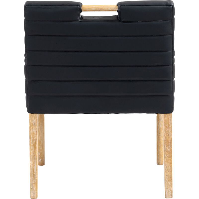 Meridian Furniture Aimee Black Vegan Leather Dining Arm Chair