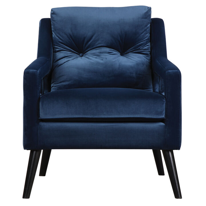 O'Brien Blue Velvet Armchair