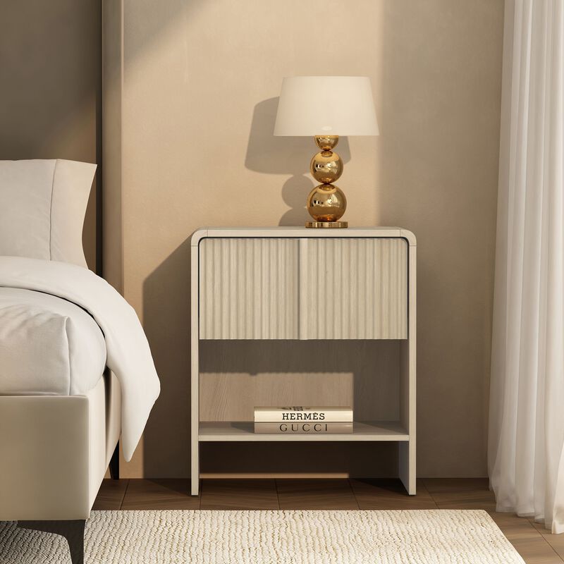 Novara 1-Drawer Nightstand in Oak image number 1